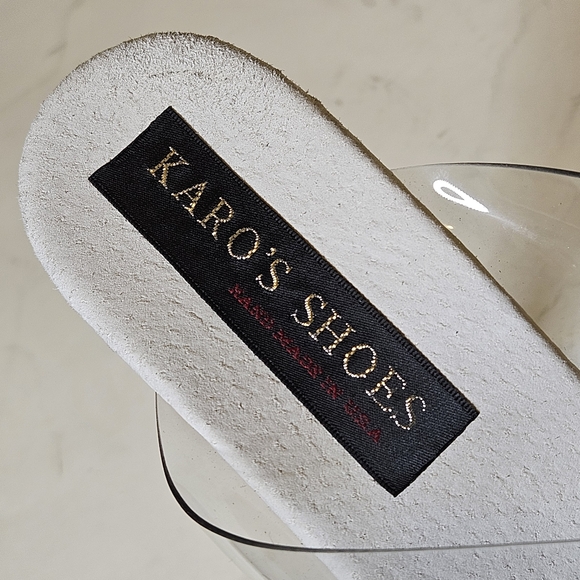 Karo Shoes Clear 5" mules. Size 7 - Picture 4 of 5